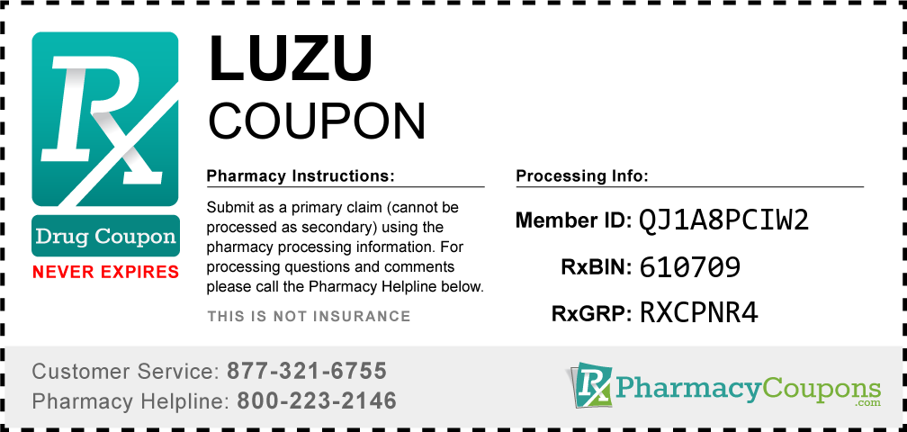 Luzu Prescription Drug Coupon with Pharmacy Savings