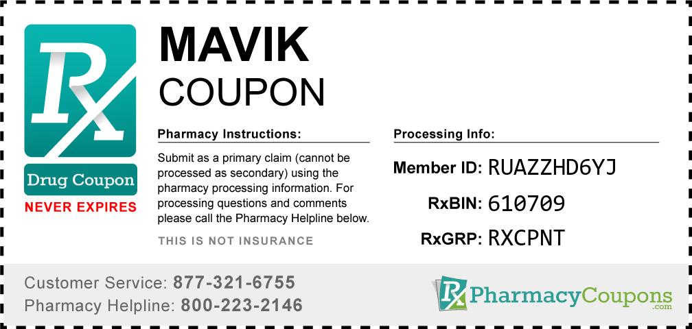 Mavik Prescription Drug Coupon with Pharmacy Savings