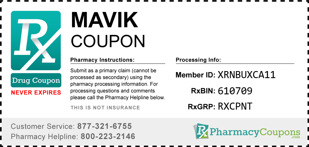 Mavik Prescription Drug Coupon with Pharmacy Savings