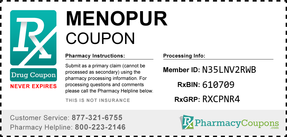 Menopur Prescription Drug Coupon with Pharmacy Savings
