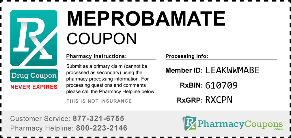 Meprobamate Prescription Drug Coupon with Pharmacy Savings