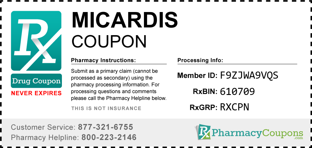 Micardis Prescription Drug Coupon with Pharmacy Savings