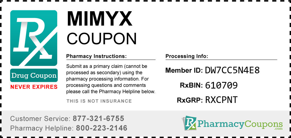 Mimyx Prescription Drug Coupon with Pharmacy Savings