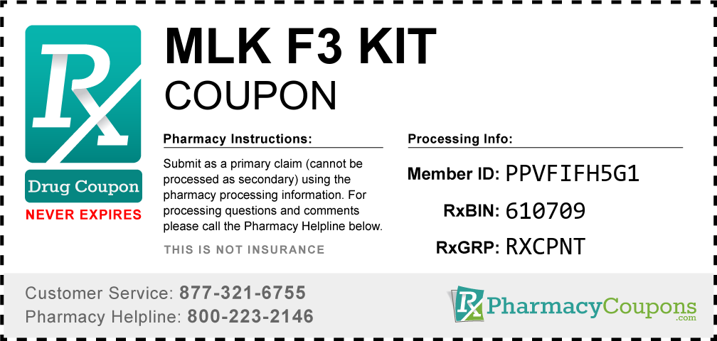 Mlk f3 kit Prescription Drug Coupon with Pharmacy Savings