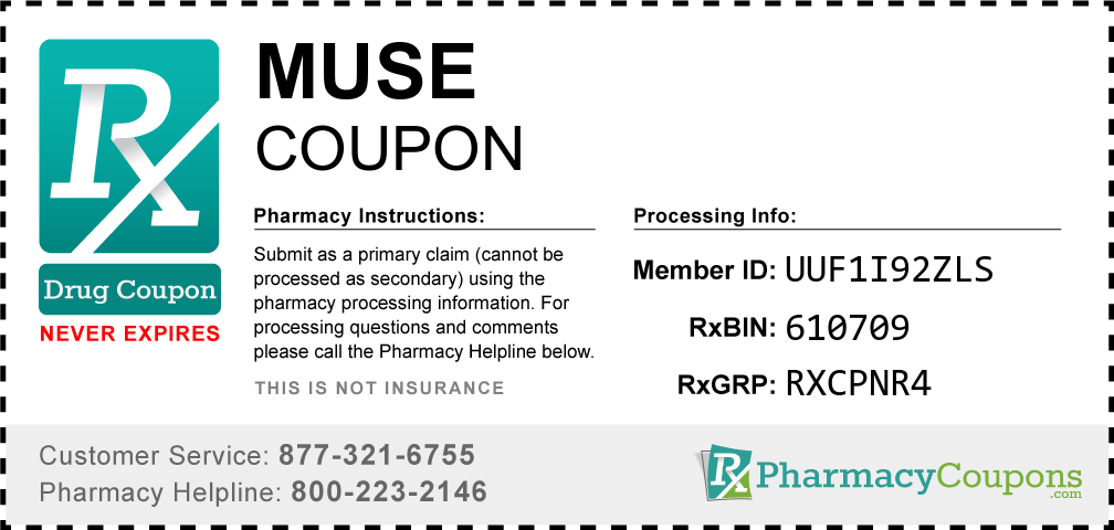 Muse Prescription Drug Coupon with Pharmacy Savings