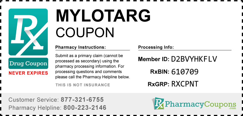 Mylotarg Prescription Drug Coupon with Pharmacy Savings