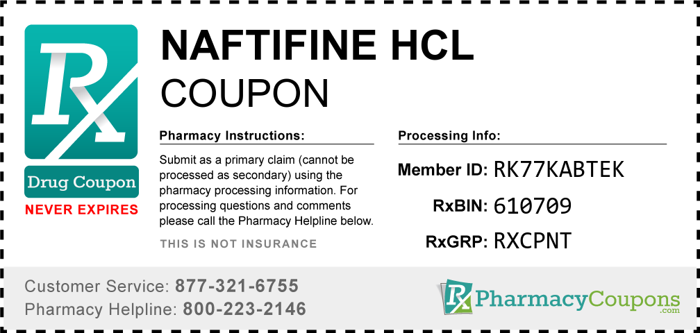 Naftifine hcl Prescription Drug Coupon with Pharmacy Savings