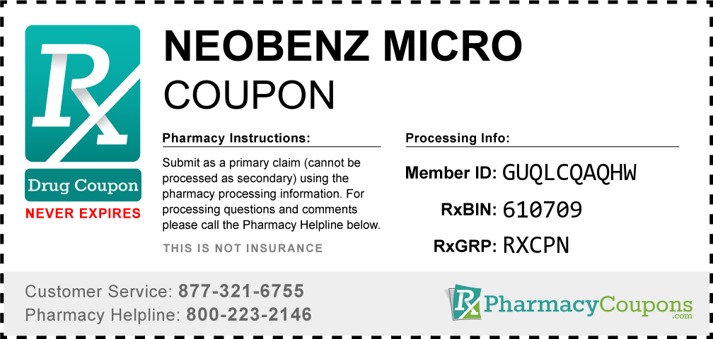 Neobenz micro Prescription Drug Coupon with Pharmacy Savings