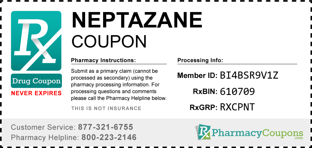 Neptazane Prescription Drug Coupon with Pharmacy Savings
