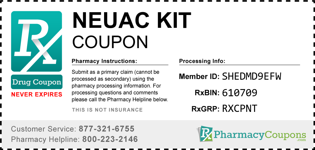 Neuac kit Prescription Drug Coupon with Pharmacy Savings