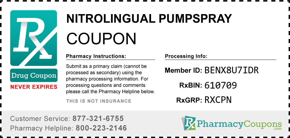 Nitrolingual pumpspray Prescription Drug Coupon with Pharmacy Savings