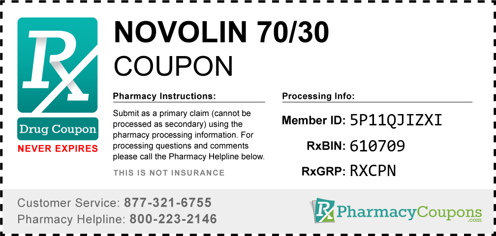 Novolin 70/30 Coupon Pharmacy Discounts Up To 80
