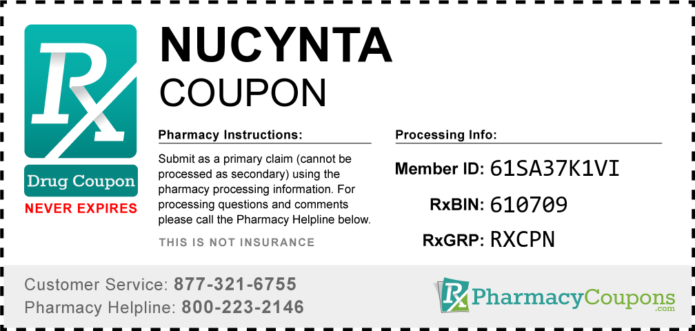 Nucynta Prescription Drug Coupon with Pharmacy Savings