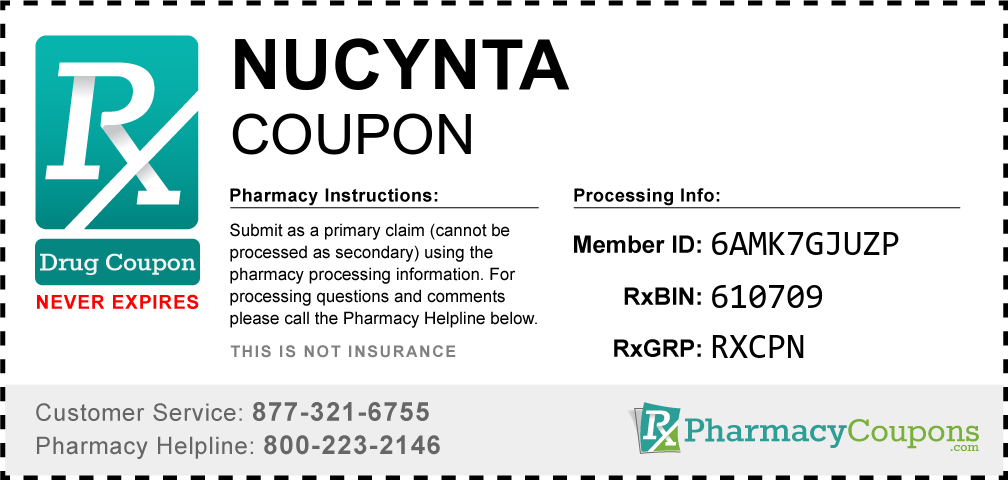 Nucynta Prescription Drug Coupon with Pharmacy Savings