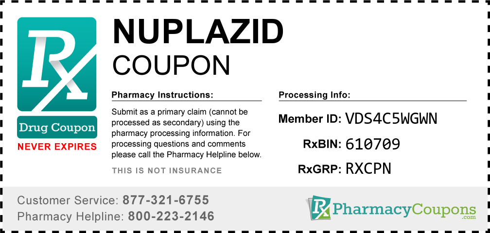 Nuplazid Prescription Drug Coupon with Pharmacy Savings