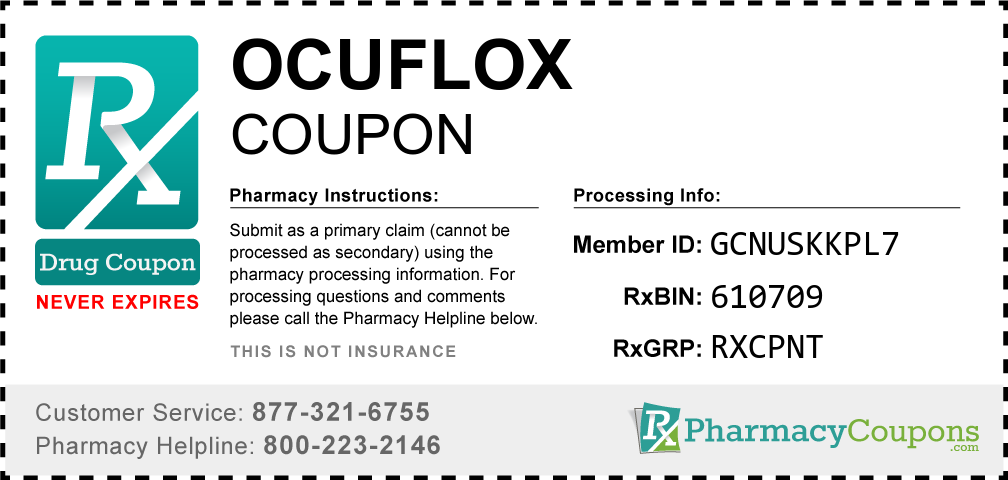 Ocuflox Prescription Drug Coupon with Pharmacy Savings