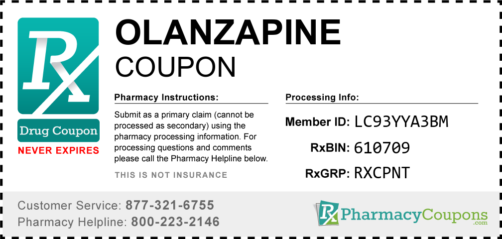 Olanzapine Prescription Drug Coupon with Pharmacy Savings