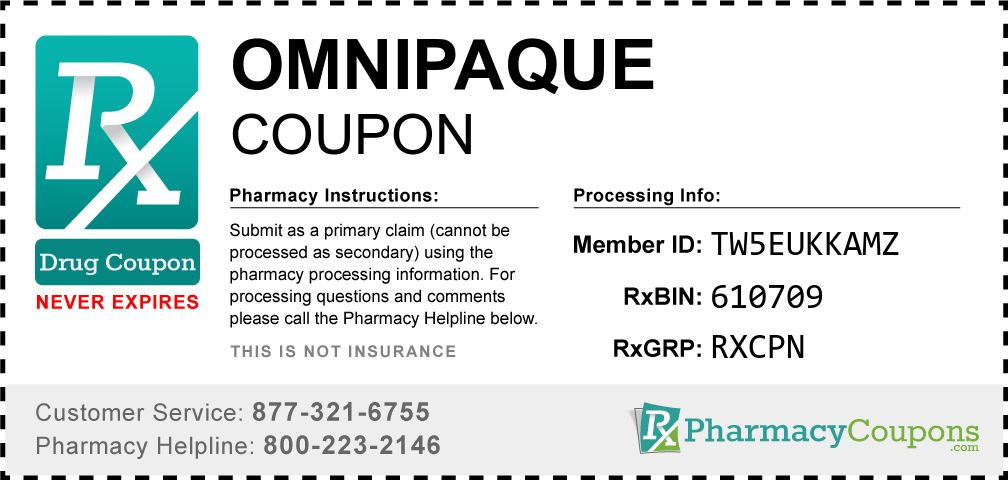 Omnipaque Prescription Drug Coupon with Pharmacy Savings