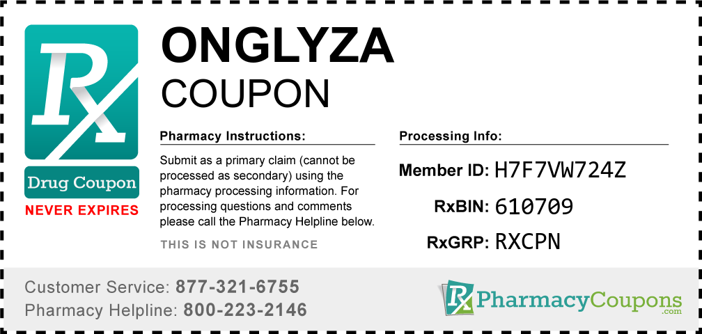 Onglyza Prescription Drug Coupon with Pharmacy Savings