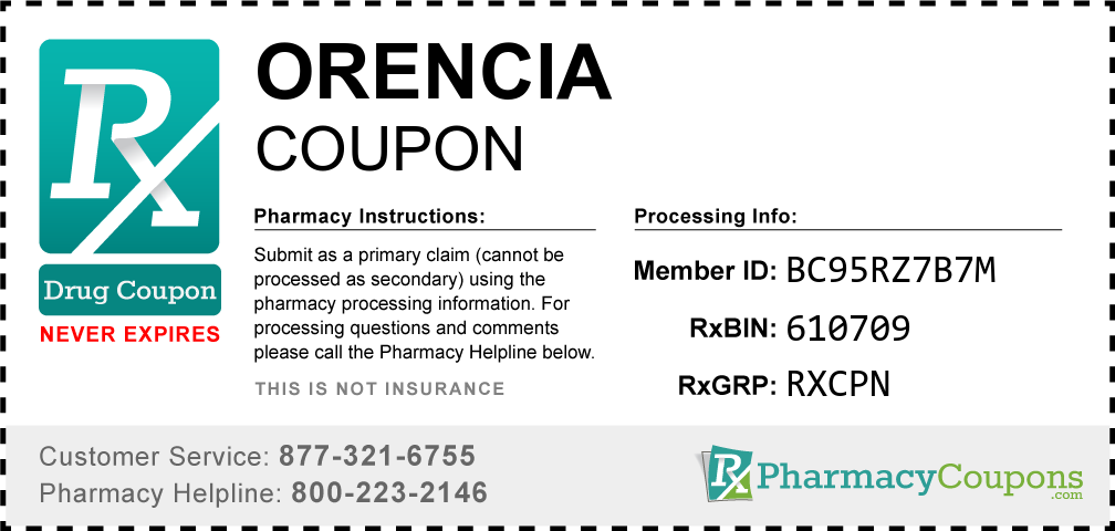 Orencia Prescription Drug Coupon with Pharmacy Savings