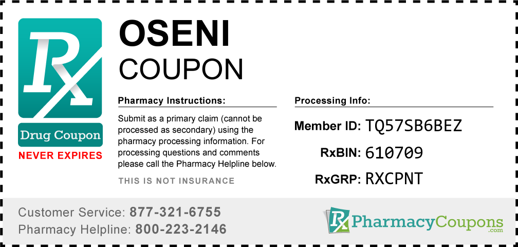 Oseni Prescription Drug Coupon with Pharmacy Savings