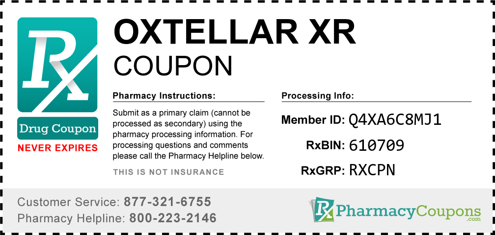 Oxtellar xr Prescription Drug Coupon with Pharmacy Savings