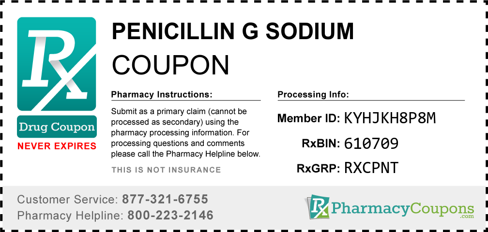 Penicillin g sodium Prescription Drug Coupon with Pharmacy Savings