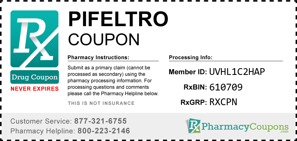 Pifeltro Prescription Drug Coupon with Pharmacy Savings