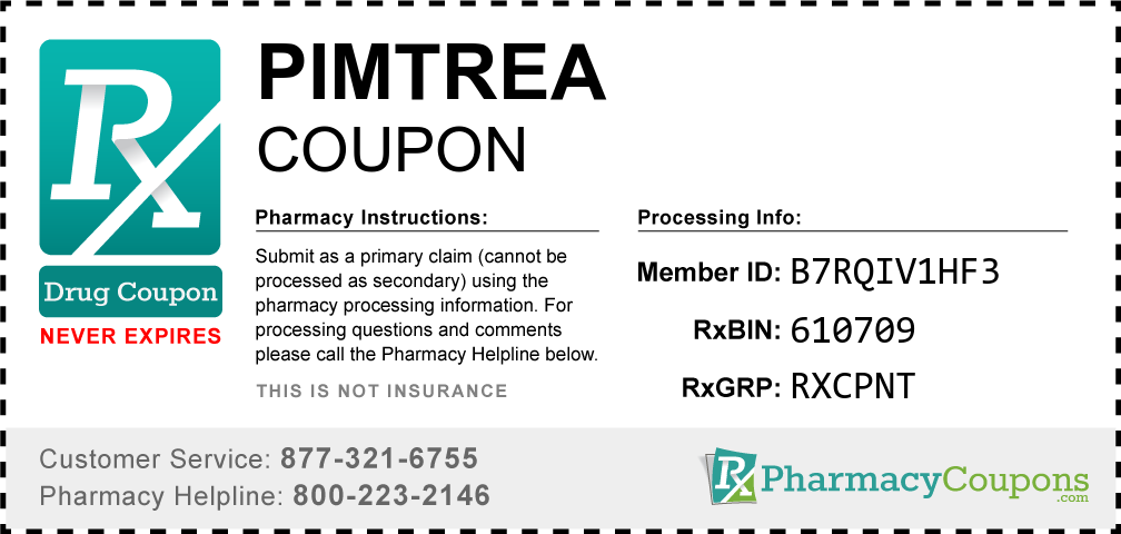 Pimtrea Prescription Drug Coupon with Pharmacy Savings
