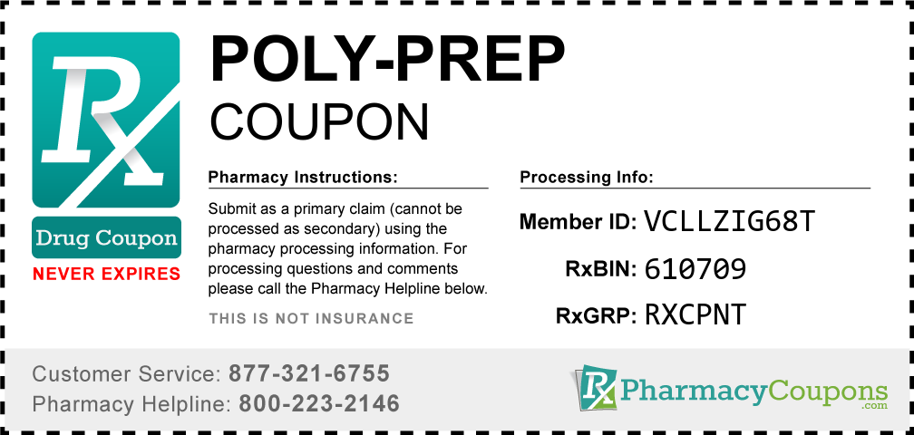 Poly-prep Prescription Drug Coupon with Pharmacy Savings