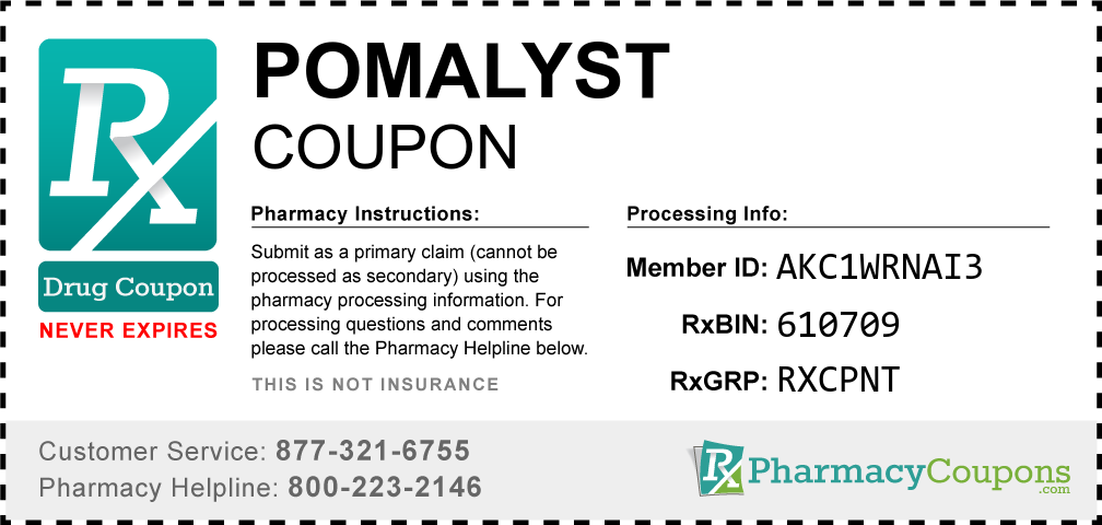 Pomalyst Prescription Drug Coupon with Pharmacy Savings