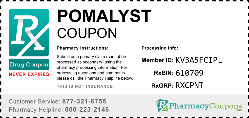 Pomalyst Prescription Drug Coupon with Pharmacy Savings