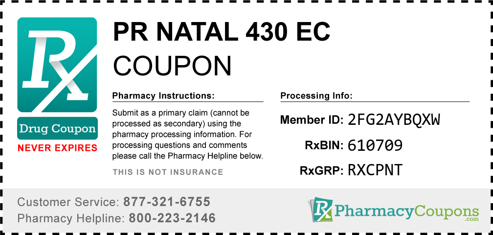 Pr natal 430 ec Prescription Drug Coupon with Pharmacy Savings