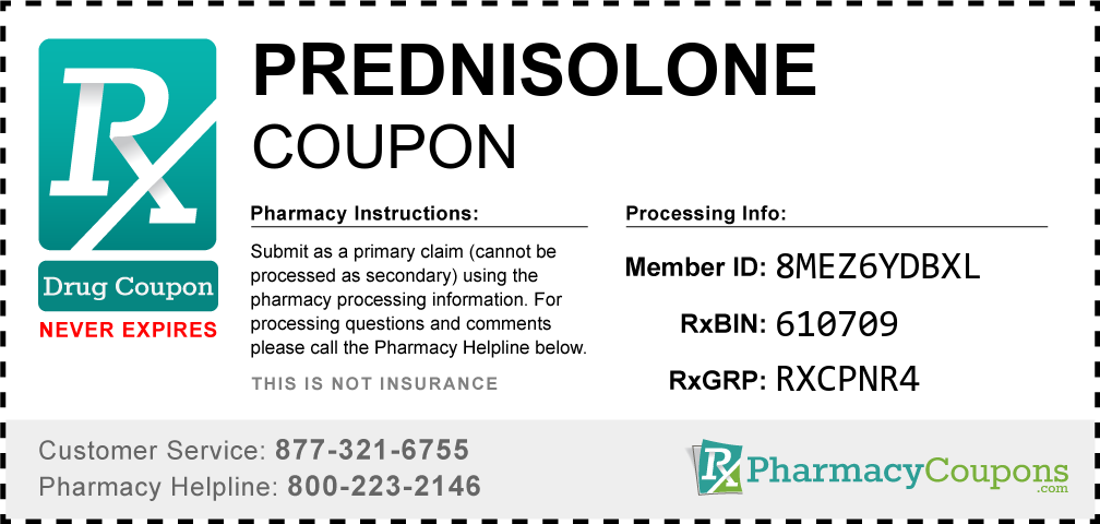 Prednisolone Prescription Drug Coupon with Pharmacy Savings