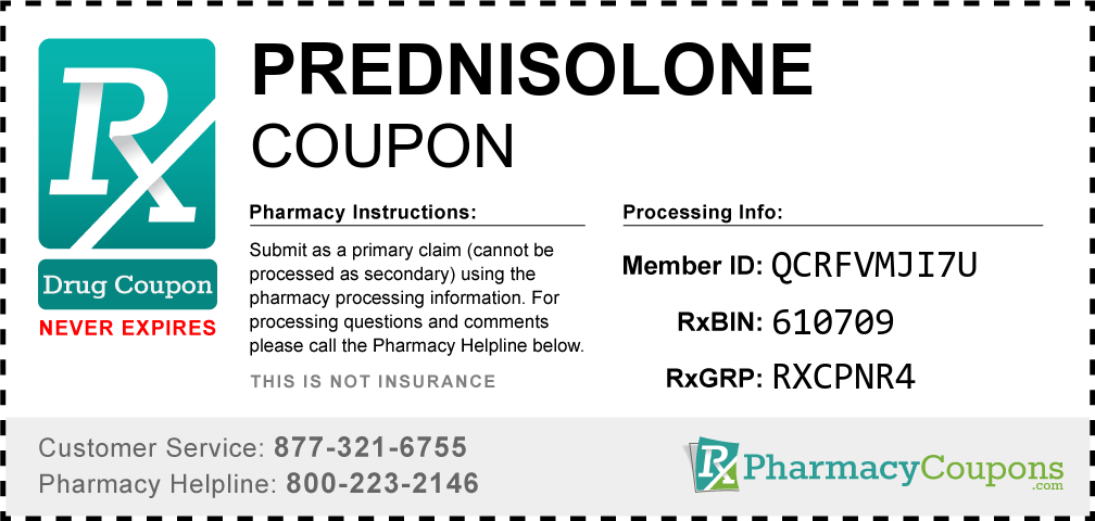 Prednisolone Prescription Drug Coupon with Pharmacy Savings