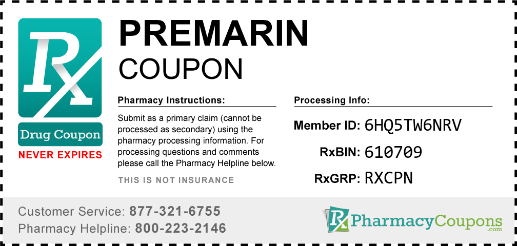 Premarin Prescription Drug Coupon with Pharmacy Savings