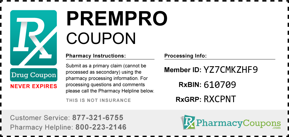 Prempro Prescription Drug Coupon with Pharmacy Savings