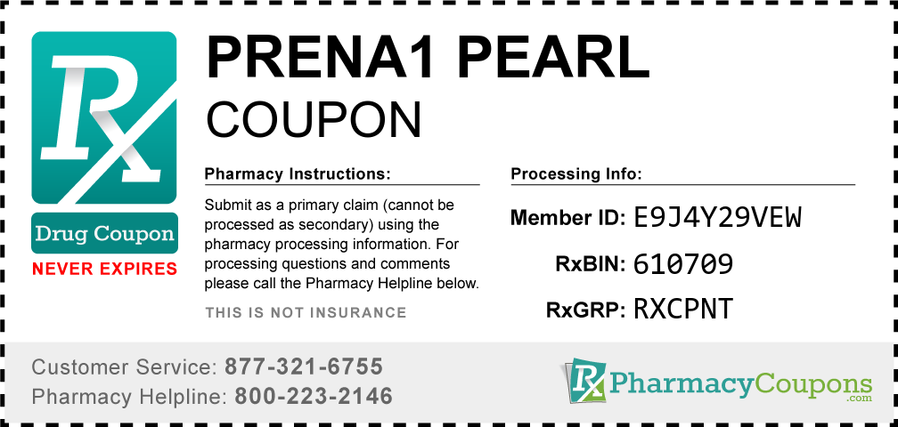 Prena1 pearl Prescription Drug Coupon with Pharmacy Savings