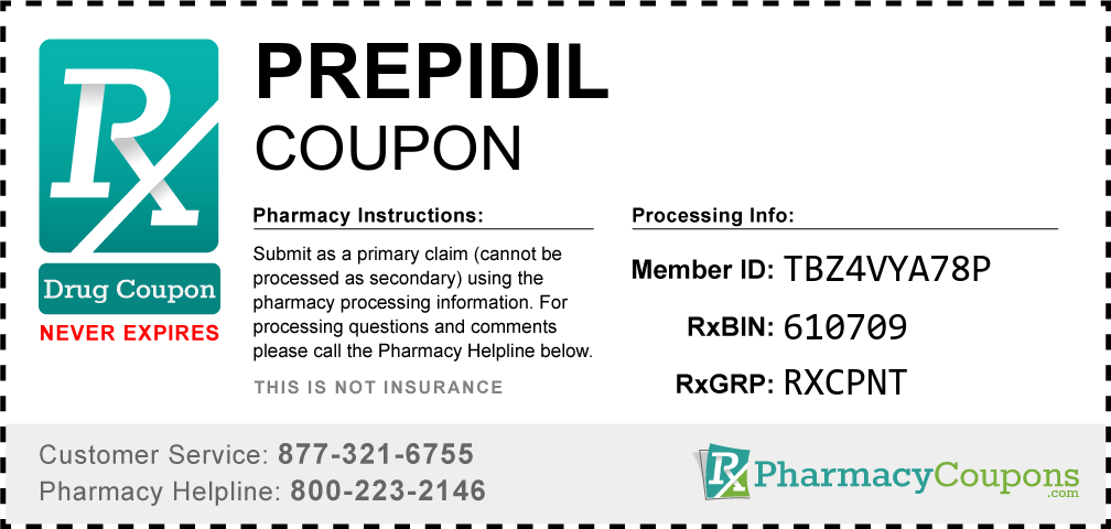 Prepidil Prescription Drug Coupon with Pharmacy Savings