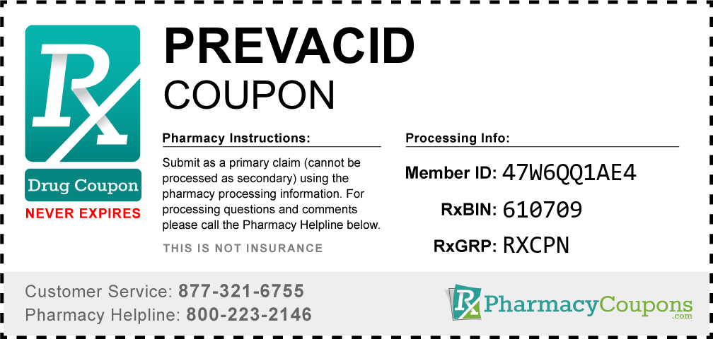 Prevacid Prescription Drug Coupon with Pharmacy Savings