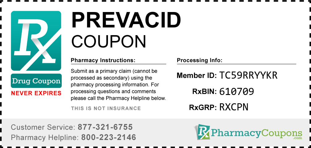 Prevacid Prescription Drug Coupon with Pharmacy Savings