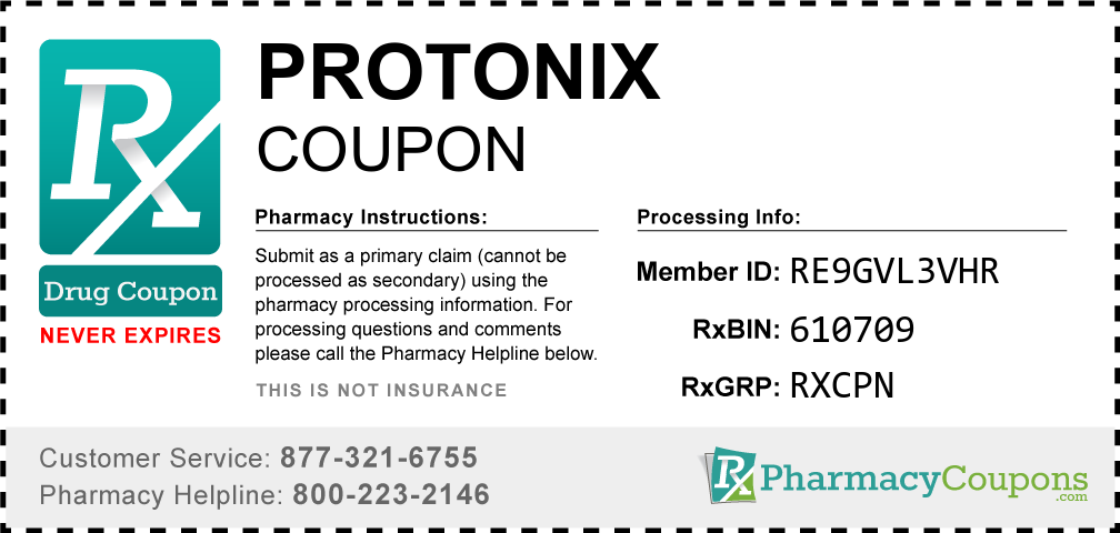 Protonix Prescription Drug Coupon with Pharmacy Savings