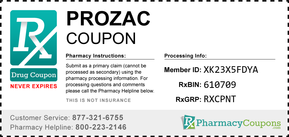 Prozac Prescription Drug Coupon with Pharmacy Savings