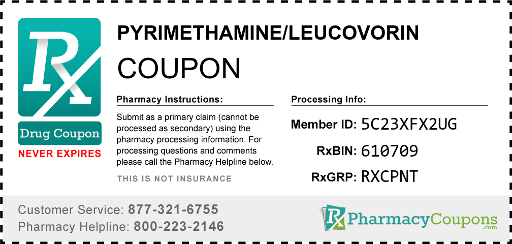 Pyrimethamine/leucovorin Prescription Drug Coupon with Pharmacy Savings
