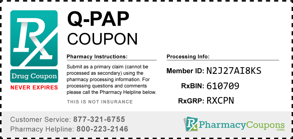 Q-pap Prescription Drug Coupon with Pharmacy Savings