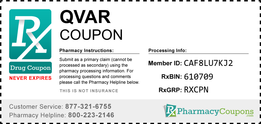 Qvar Prescription Drug Coupon with Pharmacy Savings