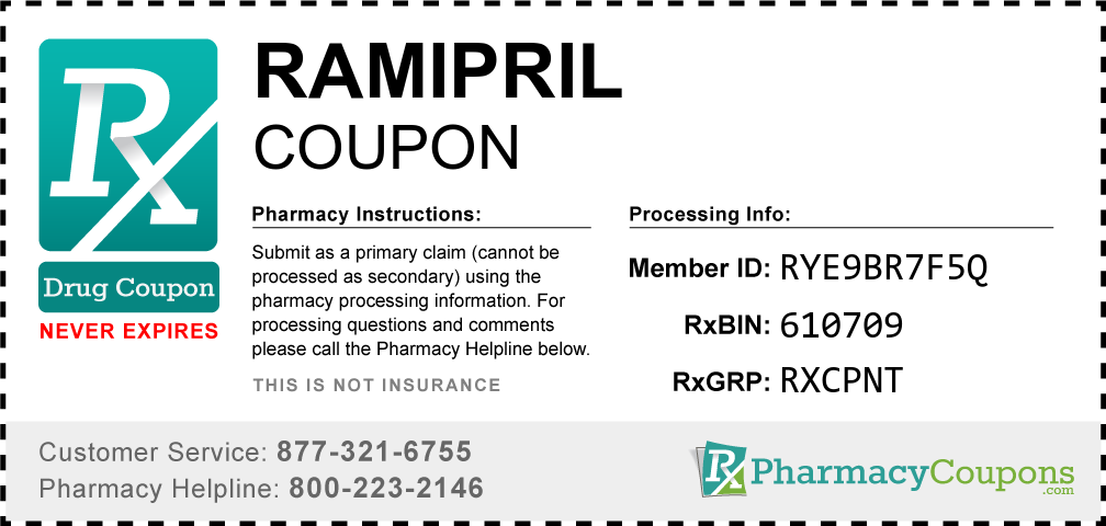 Ramipril Prescription Drug Coupon with Pharmacy Savings