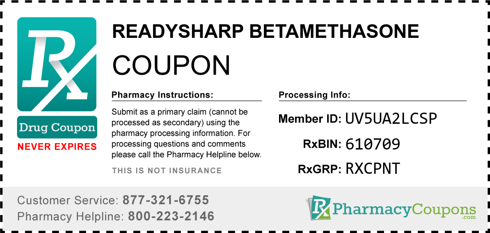 Readysharp betamethasone Prescription Drug Coupon with Pharmacy Savings