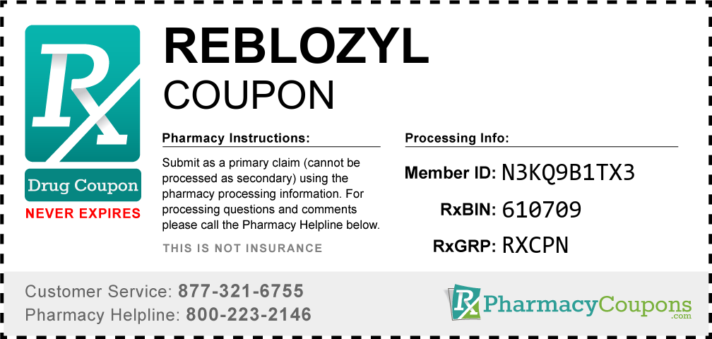 Reblozyl Prescription Drug Coupon with Pharmacy Savings