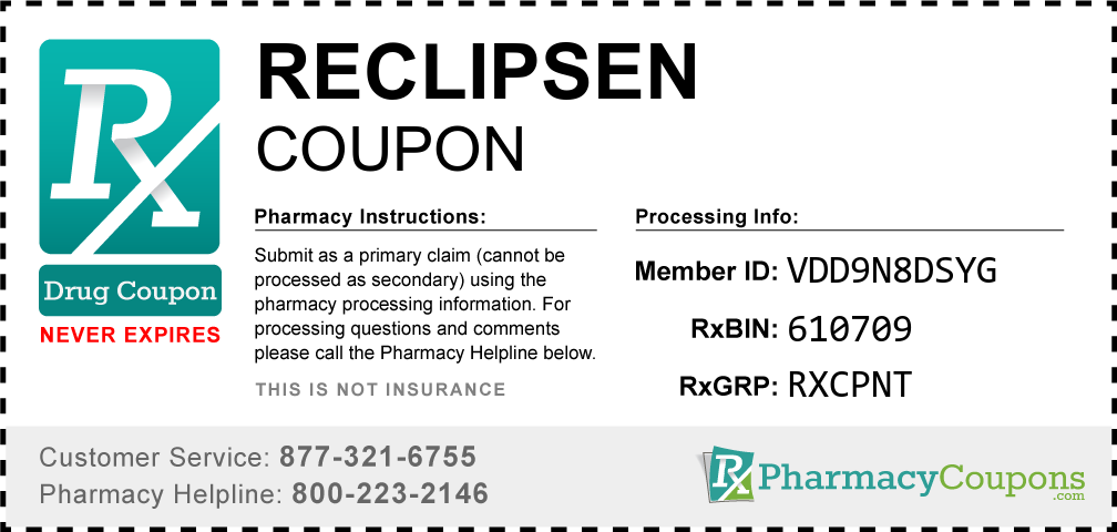Reclipsen Prescription Drug Coupon with Pharmacy Savings